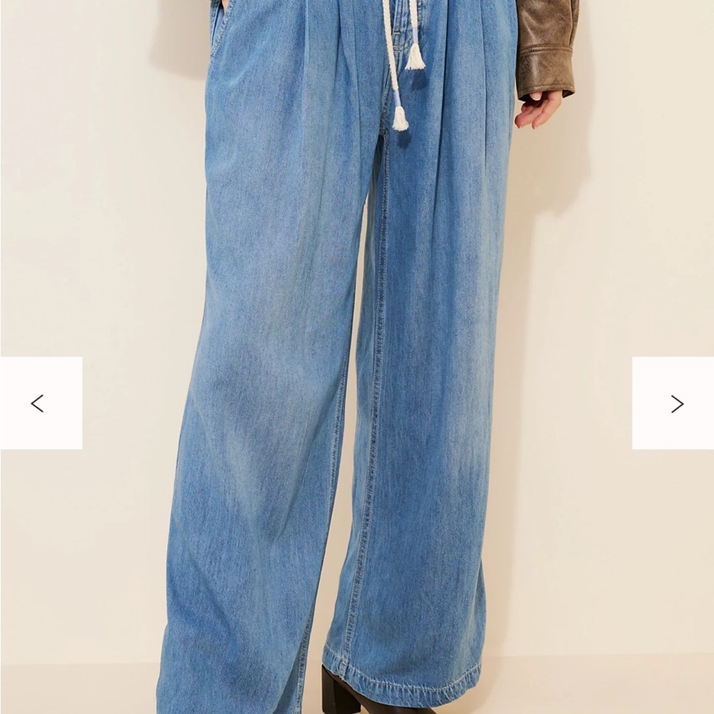 Free People Tie Waist Jeans